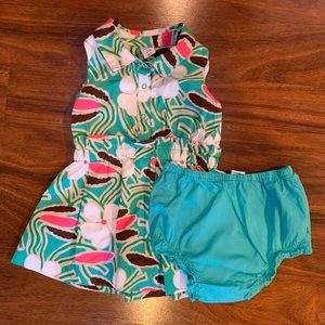 DVF FOR BABY GAP! Aqua and Pink Dress